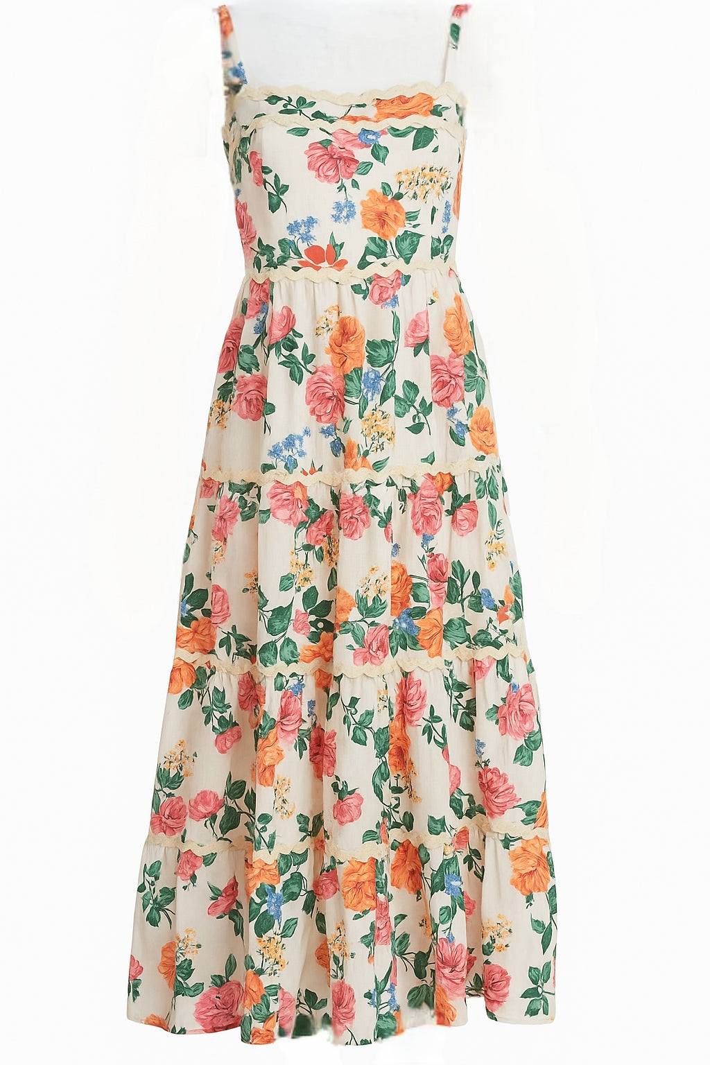 White Floral Maxi Dress