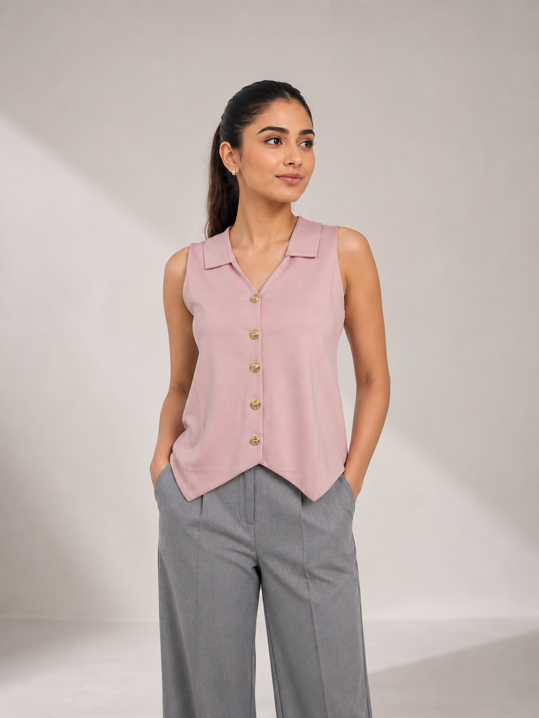 Black Waistcoat Top