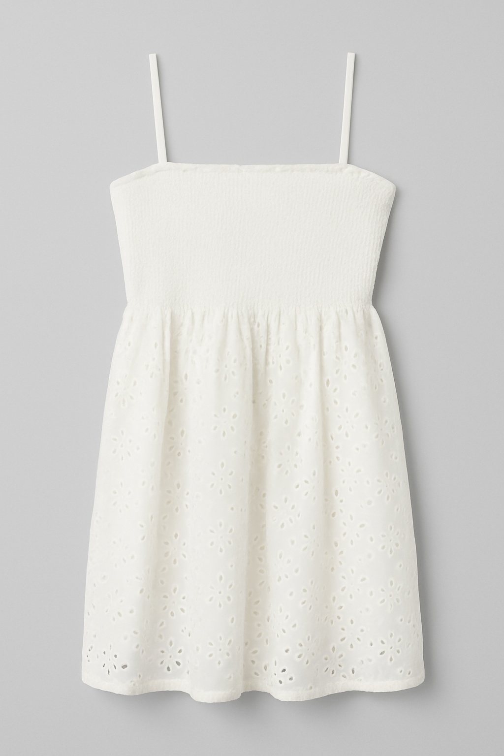 Cotton White Smocked Dress