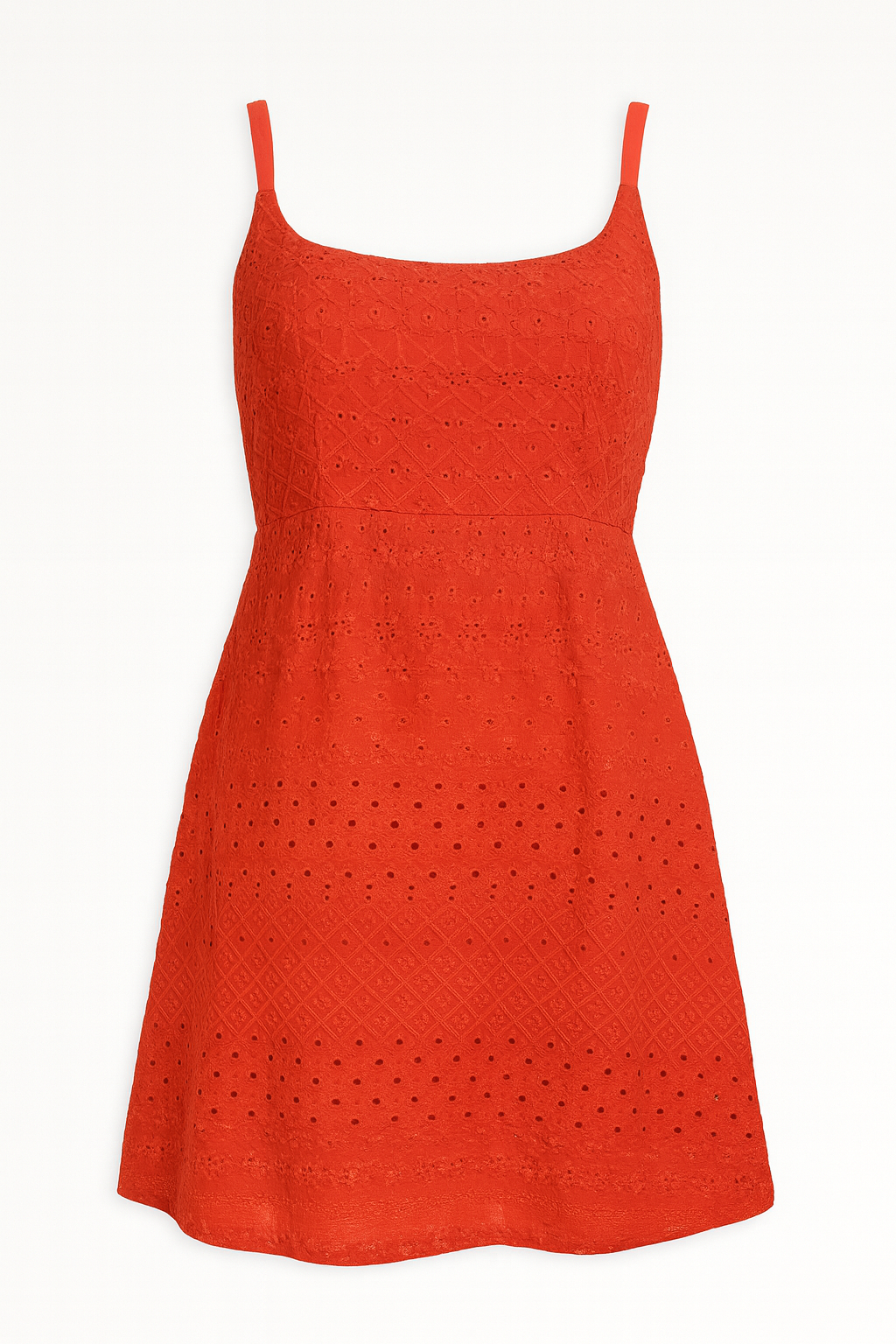 Red Cotton Strap Dress