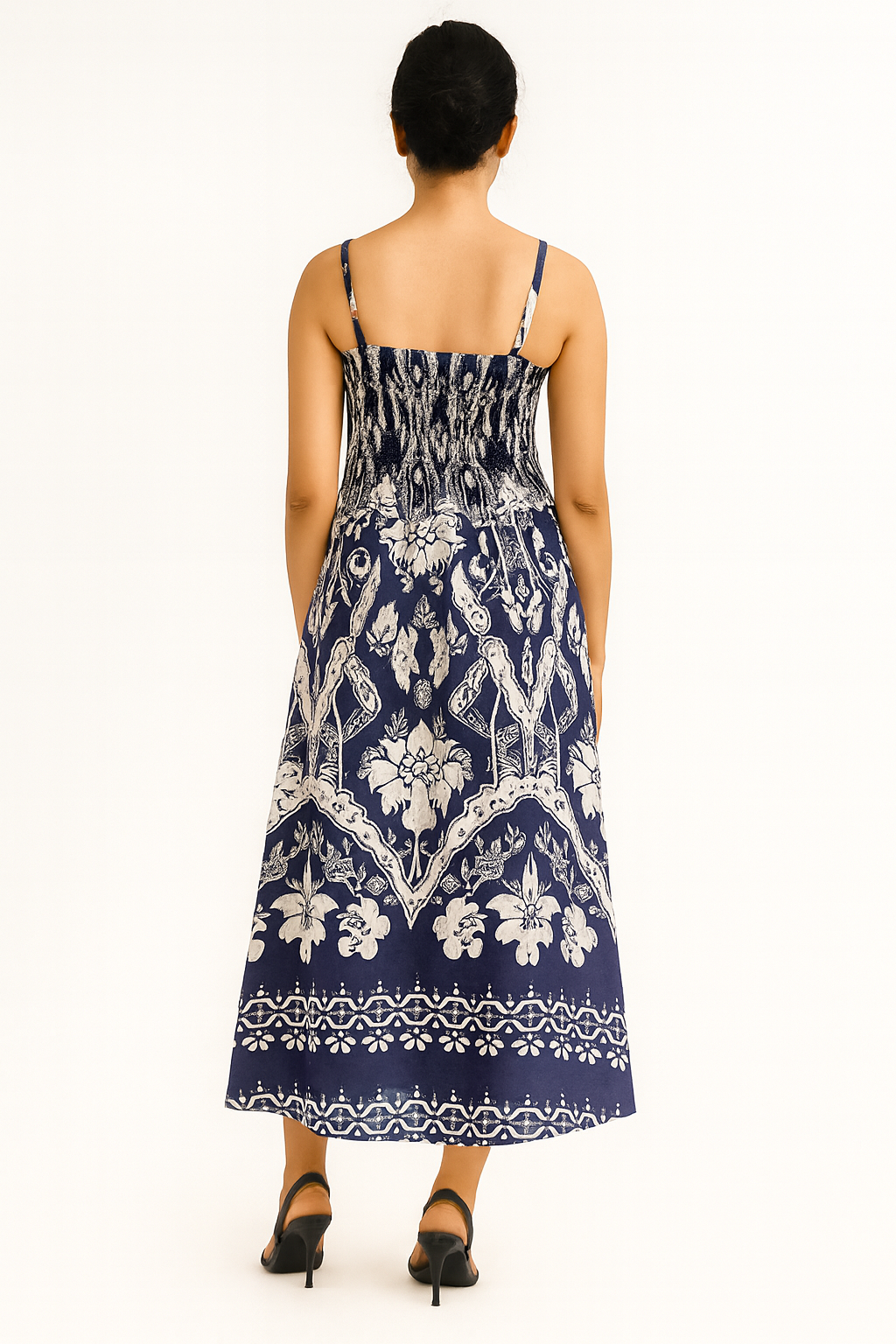 Navy Blue Cotton Maxi Dress Ilaira Navy Blue Cotton Maxi Dress Ilaira