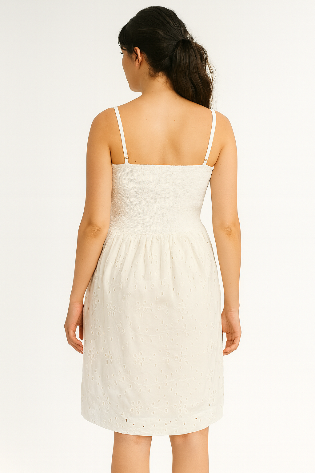 Cotton White Smocked Dress