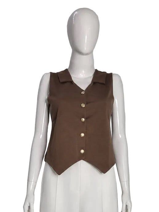 Brown Waistcoat Top