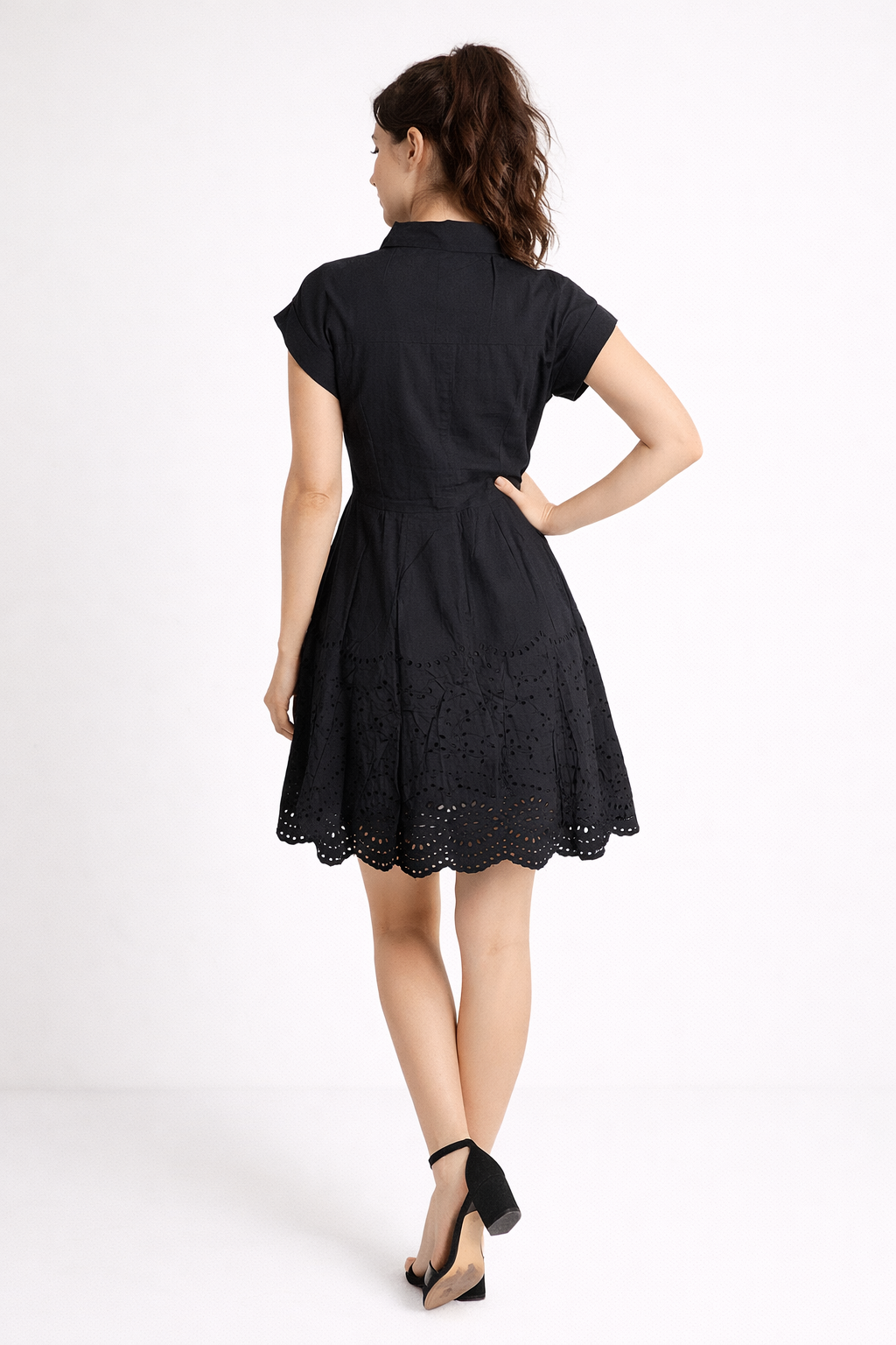 Black Cotton Shirt Dress – Ilaira